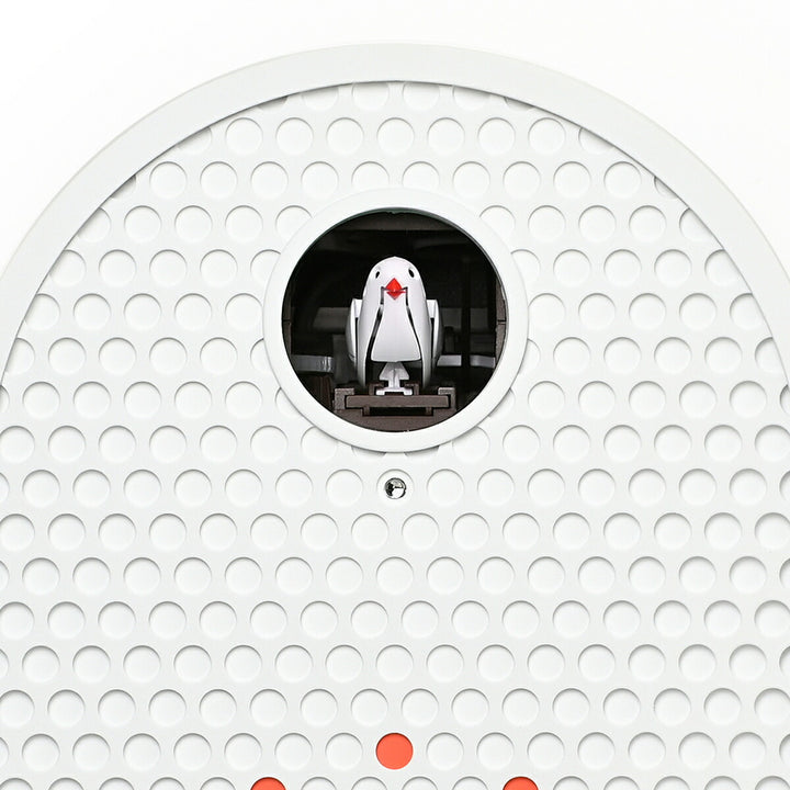 タカタレムノス 掛け時計 デザインオブジェクト クー 掛置兼用 カッコー時計 クオーツ 電池式 ホワイト パンチングメタル 福定 良佑 RF25-04WH