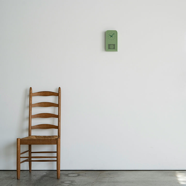 タカタレムノス 掛け時計 デザインオブジェクト ムーブ 掛置兼用 振り子時計 クオーツ 電池式 グリーン パンチングメタル 福定 良佑 RF25-05GN