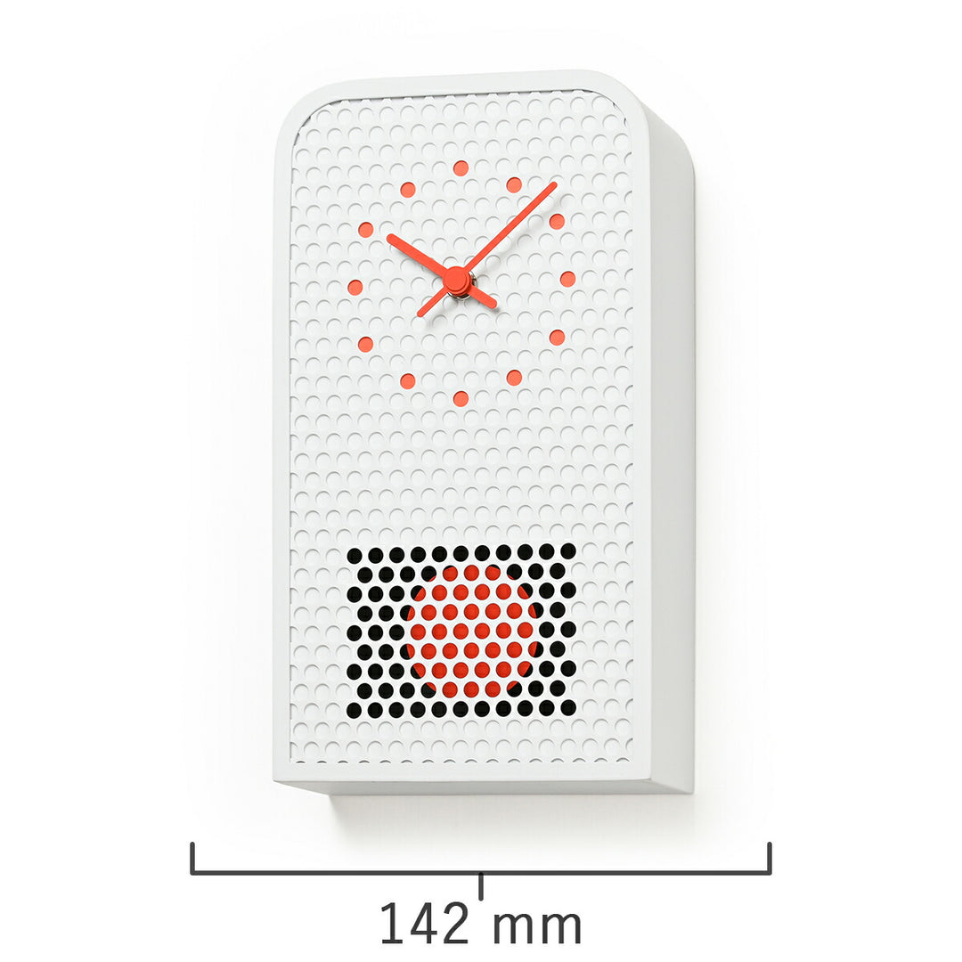 タカタレムノス 掛け時計 デザインオブジェクト ムーブ 掛置兼用 振り子時計 クオーツ 電池式 ホワイト パンチングメタル 福定 良佑 RF25-05WH