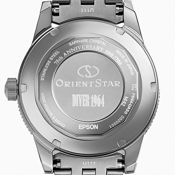 オリエントスター 75周年記念 限定モデル M42 ダイバー 1964 1st エディション F6 デイト 200m RK-AU0503N メンズ 機械式 自動巻き ブルーグレーダイヤル 日本製