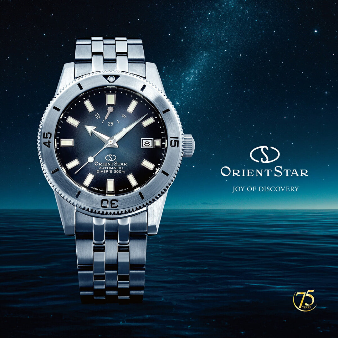 オリエントスター 75周年記念 限定モデル M42 ダイバー 1964 1st エディション F6 デイト 200m RK-AU0503N メンズ 機械式 自動巻き ブルーグレーダイヤル 日本製