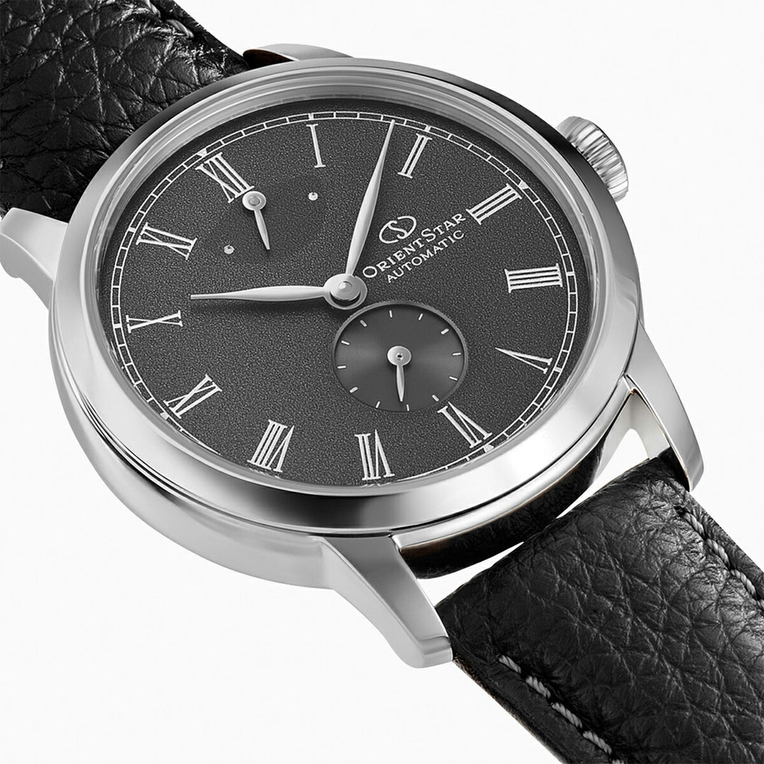 オリエントスター 75周年記念 限定モデル M45 F7 スモールセコンド RK-BS0003N メンズ 機械式 自動巻き グレーダイヤル ブラック 革ベルト 日本製