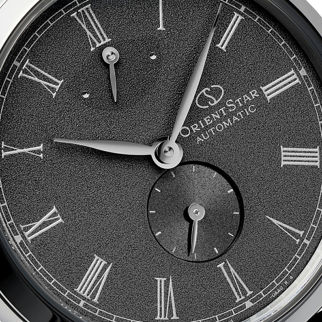 オリエントスター 75周年記念 限定モデル M45 F7 スモールセコンド RK-BS0003N メンズ 機械式 自動巻き グレーダイヤル ブラック 革ベルト 日本製