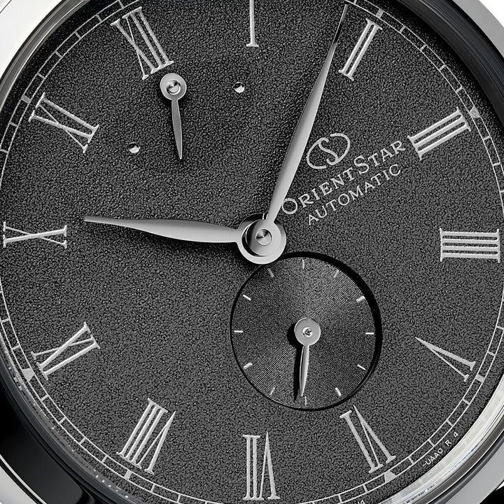 オリエントスター 75周年記念 限定モデル M45 F7 スモールセコンド RK-BS0003N メンズ 機械式 自動巻き グレーダイヤル ブラック 革ベルト 日本製