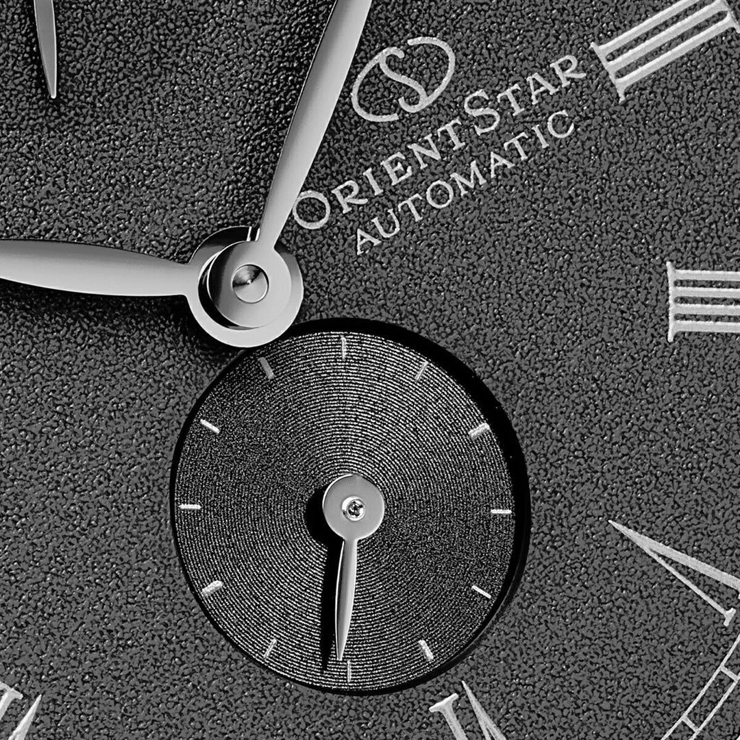 オリエントスター 75周年記念 限定モデル M45 F7 スモールセコンド RK-BS0003N メンズ 機械式 自動巻き グレーダイヤル ブラック 革ベルト 日本製