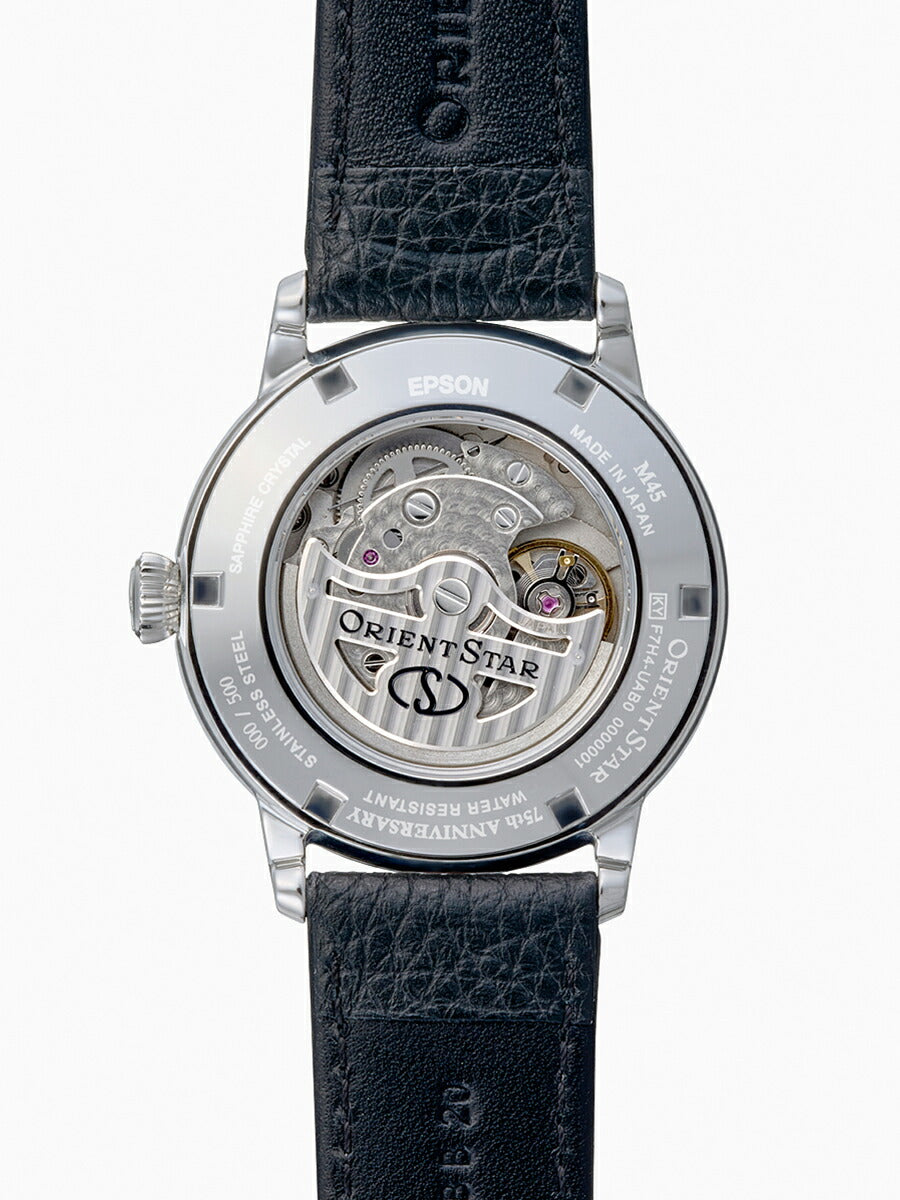 オリエントスター 75周年記念 限定モデル M45 F7 スモールセコンド RK-BS0003N メンズ 機械式 自動巻き グレーダイヤル ブラック 革ベルト 日本製