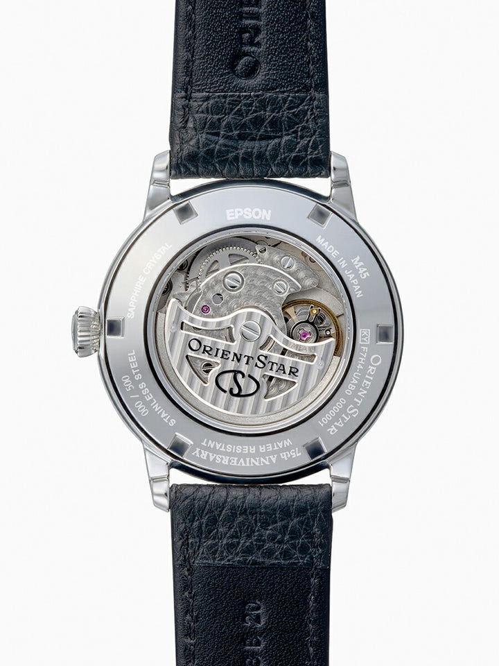 オリエントスター 75周年記念 限定モデル M45 F7 スモールセコンド RK-BS0003N メンズ 機械式 自動巻き グレーダイヤル ブラック 革ベルト 日本製