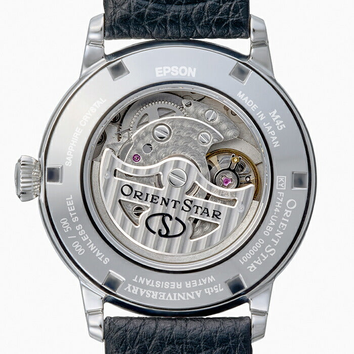 オリエントスター 75周年記念 限定モデル M45 F7 スモールセコンド RK-BS0003N メンズ 機械式 自動巻き グレーダイヤル ブラック 革ベルト 日本製