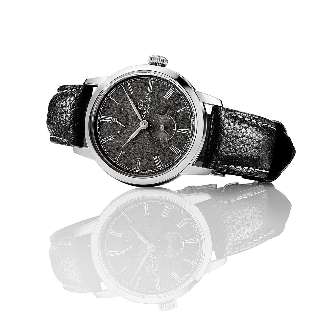 オリエントスター 75周年記念 限定モデル M45 F7 スモールセコンド RK-BS0003N メンズ 機械式 自動巻き グレーダイヤル ブラック 革ベルト 日本製