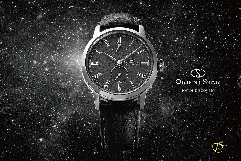 オリエントスター 75周年記念 限定モデル M45 F7 スモールセコンド RK-BS0003N メンズ 機械式 自動巻き グレーダイヤル ブラック 革ベルト 日本製