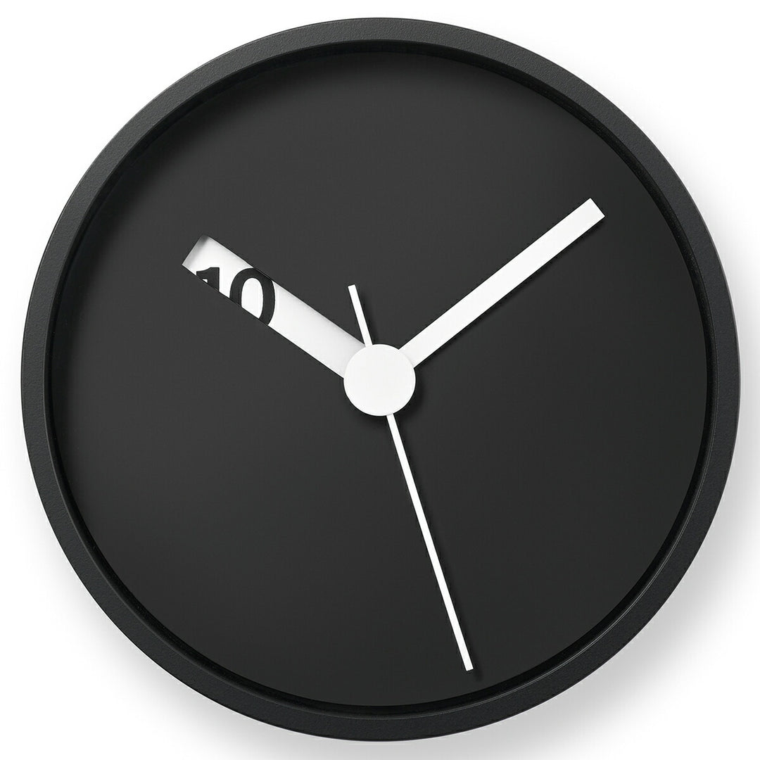 タカタレムノス 掛け時計 デザインオブジェクト エクストラノーマル クロック クオーツ 電池式 掛置兼用 ブラック ロス・ミクブライド RM24-07BK