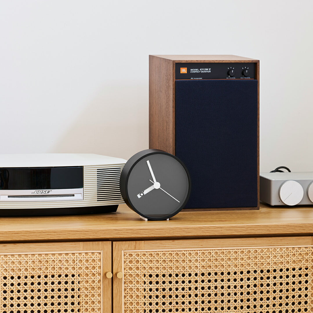 タカタレムノス 掛け時計 デザインオブジェクト エクストラノーマル クロック クオーツ 電池式 掛置兼用 ブラック ロス・ミクブライド RM24-07BK