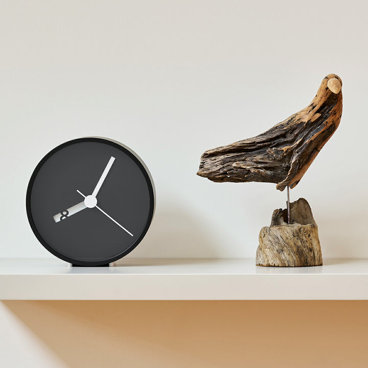 タカタレムノス 掛け時計 デザインオブジェクト エクストラノーマル クロック クオーツ 電池式 掛置兼用 ブラック ロス・ミクブライド RM24-07BK