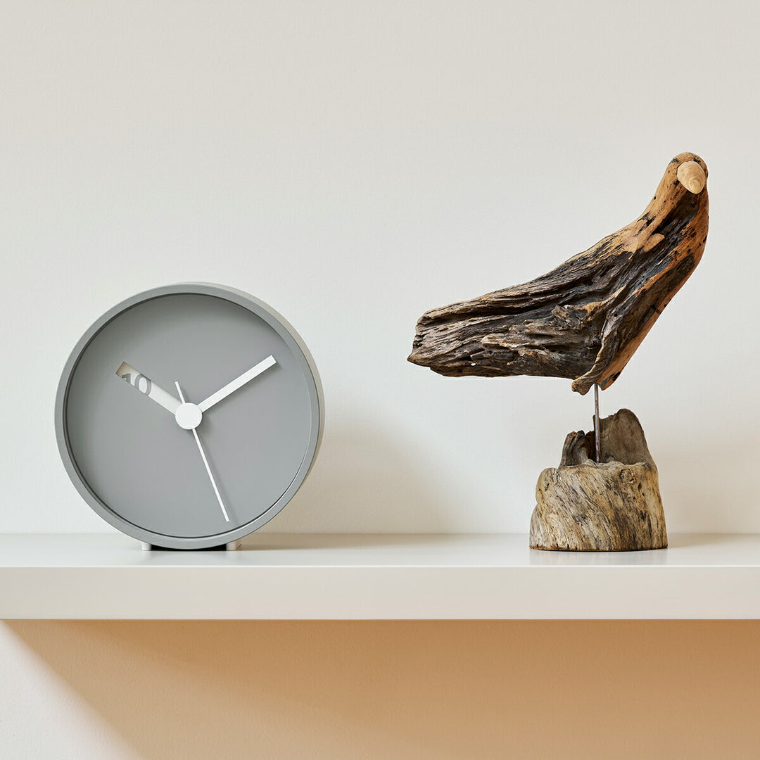 タカタレムノス 掛け時計 デザインオブジェクト エクストラノーマル クロック クオーツ 電池式 掛置兼用 グレー ロス・ミクブライド RM24-07GY