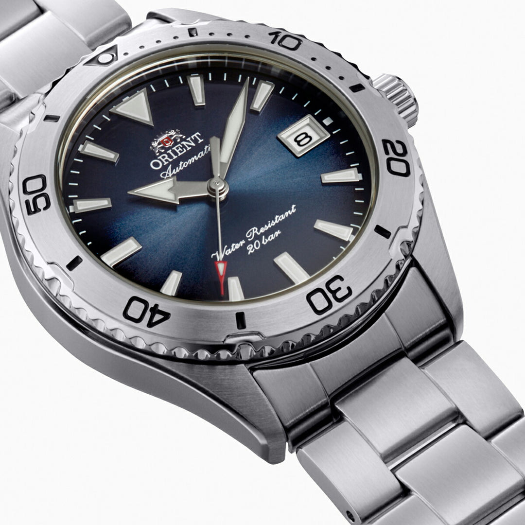オリエント オリエントマコ 40 3針デイト RN-AC0Q14L メンズ 機械式 自動巻き サンレイ ネイビーグラデーションダイヤル