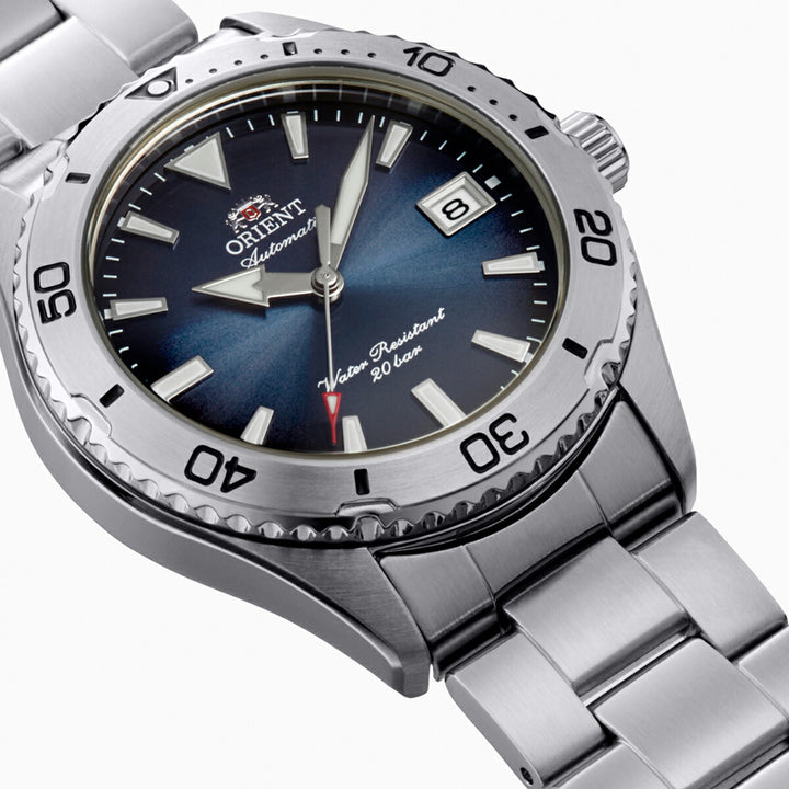 オリエント オリエントマコ 40 3針デイト RN-AC0Q14L メンズ 機械式 自動巻き サンレイ ネイビーグラデーションダイヤル