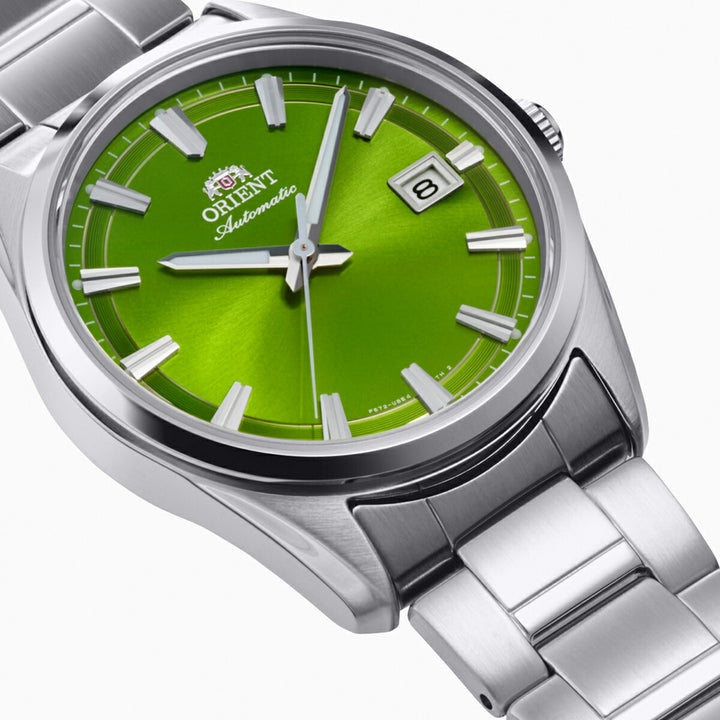 オリエント ストレット デイト 2026 春夏 シーズン限定モデル RN-AC0R05E メンズ 機械式 自動巻き グリーン