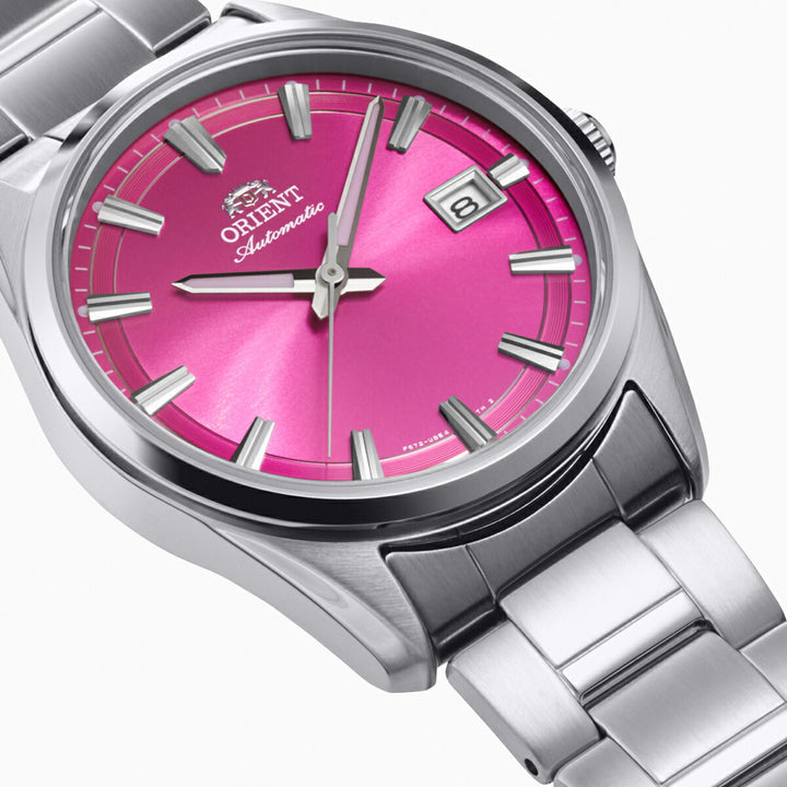 オリエント ストレット デイト 2026 春夏 シーズン限定モデル RN-AC0R07P メンズ 機械式 自動巻き ピンク