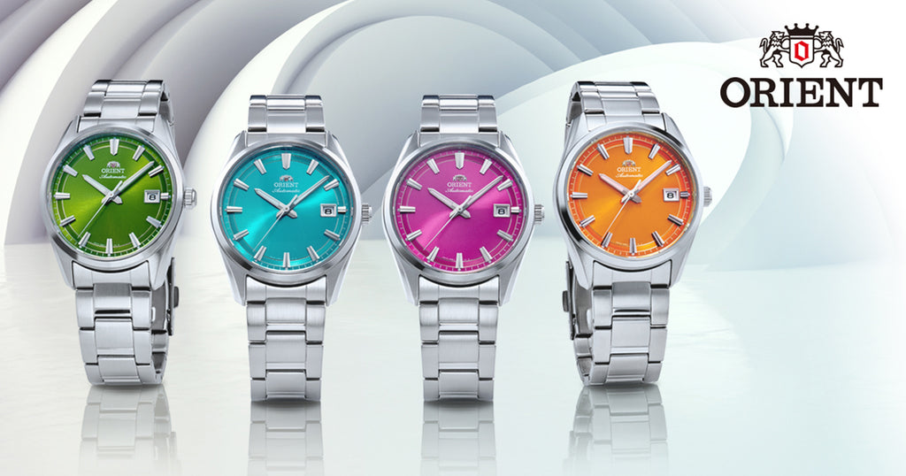 オリエント ストレット デイト 2026 春夏 シーズン限定モデル RN-AC0R08Y メンズ 機械式 自動巻き オレンジ