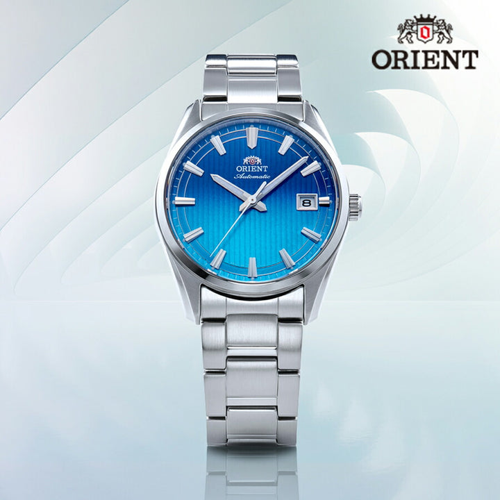 オリエント ストレット デイト 限定モデル RN-AC0R09L メンズ 機械式 自動巻き ブルーグラデーション