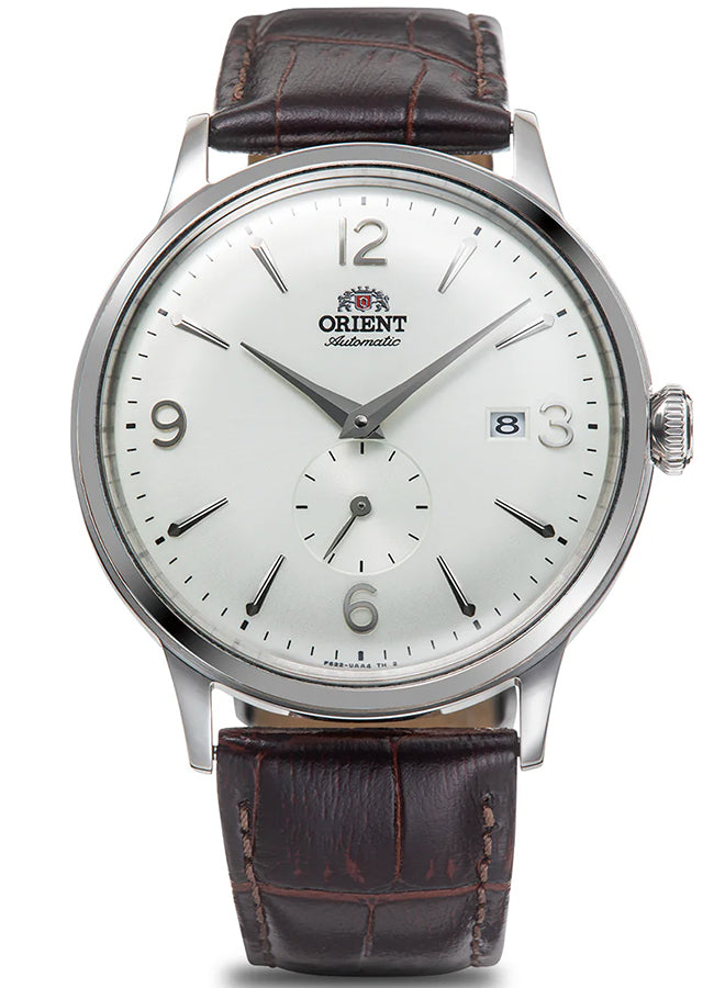 オリエント バンビーノ RN-AP0002S メンズ 腕時計 機械式 自動巻き ホワイトダイヤル ブラウン 革ベルト