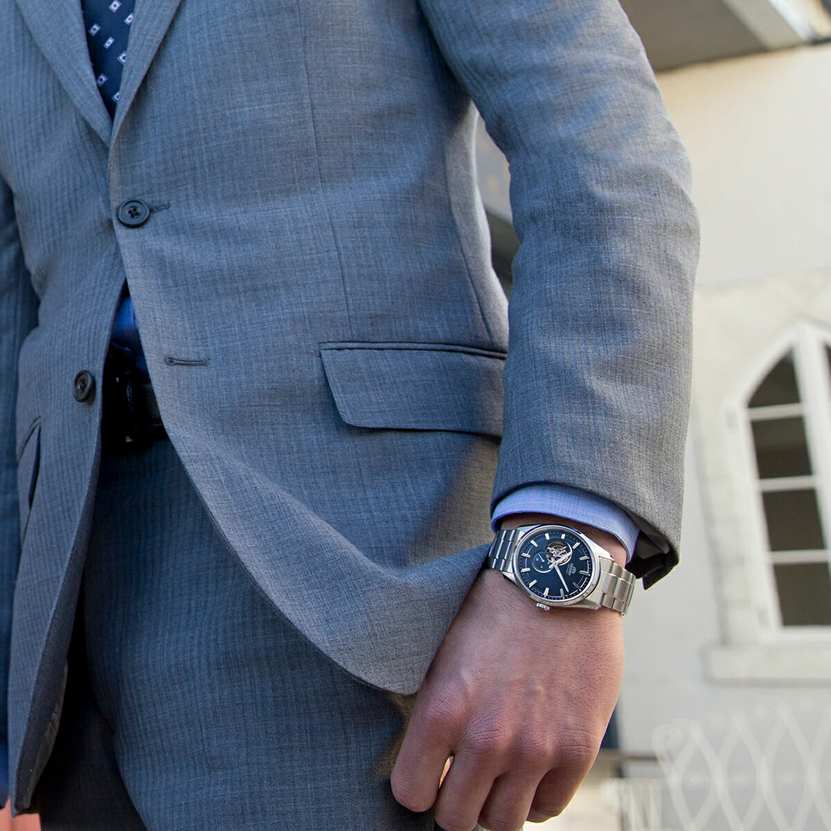 オリエント コンテンポラリー セミスケルトン RN-AR0002L メンズ 機械