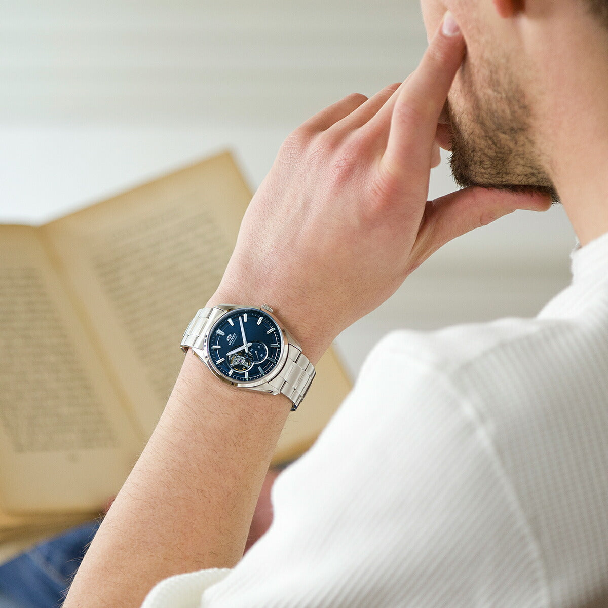 オリエント コンテンポラリー セミスケルトン RN-AR0002L メンズ 機械