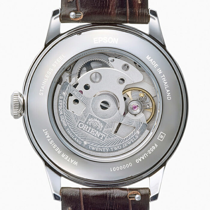 オリエント バンビーノ 38 3針モデル RN-BB0002S メンズ 機械式 自動巻き ホワイトダイヤル ブラウン 革ベルト