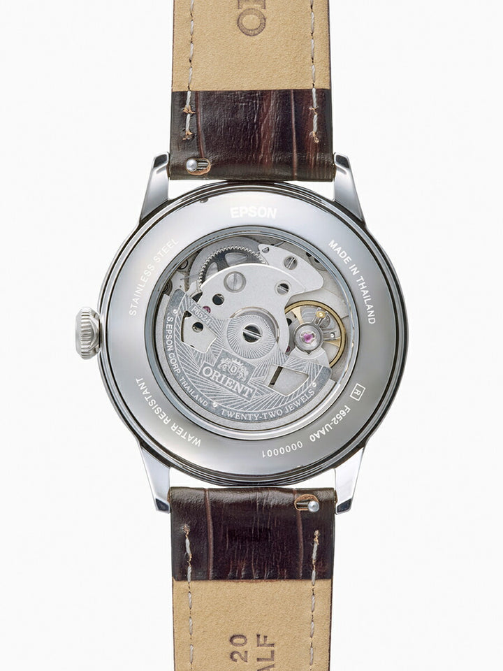 オリエント バンビーノ 38 3針モデル RN-BB0003Y メンズ 機械式 自動巻き アイボリーダイヤル ブラウン 革ベルト