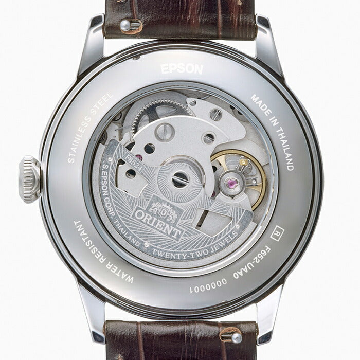 オリエント バンビーノ 38 3針モデル RN-BB0003Y メンズ 機械式 自動巻き アイボリーダイヤル ブラウン 革ベルト