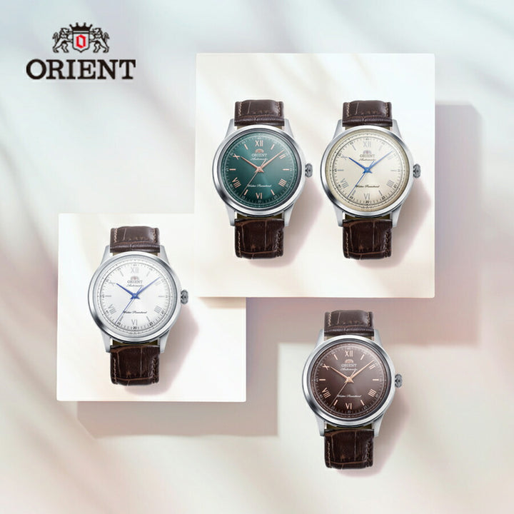 オリエント バンビーノ 38 3針モデル RN-BB0004Y メンズ 機械式 自動巻き ブラウンダイヤル 革ベルト
