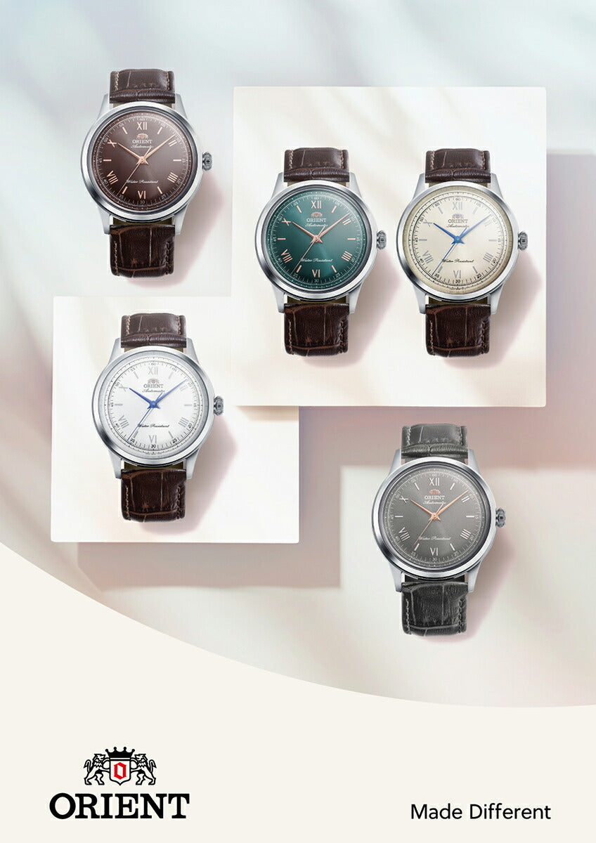 オリエント バンビーノ 38 限定モデル RN-BB0006N メンズ 機械式 自動巻き グレーダイヤル 革ベルト