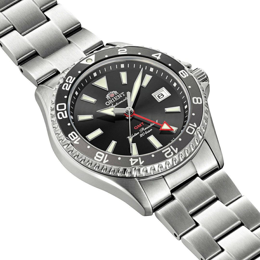 オリエント スポーツ オリエントマコ GMT ダイバーデザイン RN-BC0001B メンズ 機械式 自動巻き ブラックダイヤル