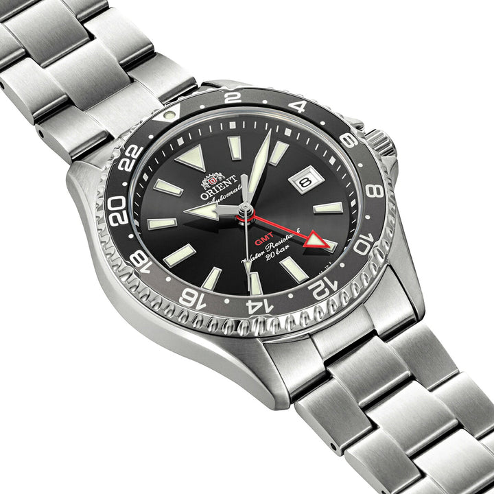 オリエント スポーツ オリエントマコ GMT ダイバーデザイン RN-BC0001B メンズ 機械式 自動巻き ブラックダイヤル