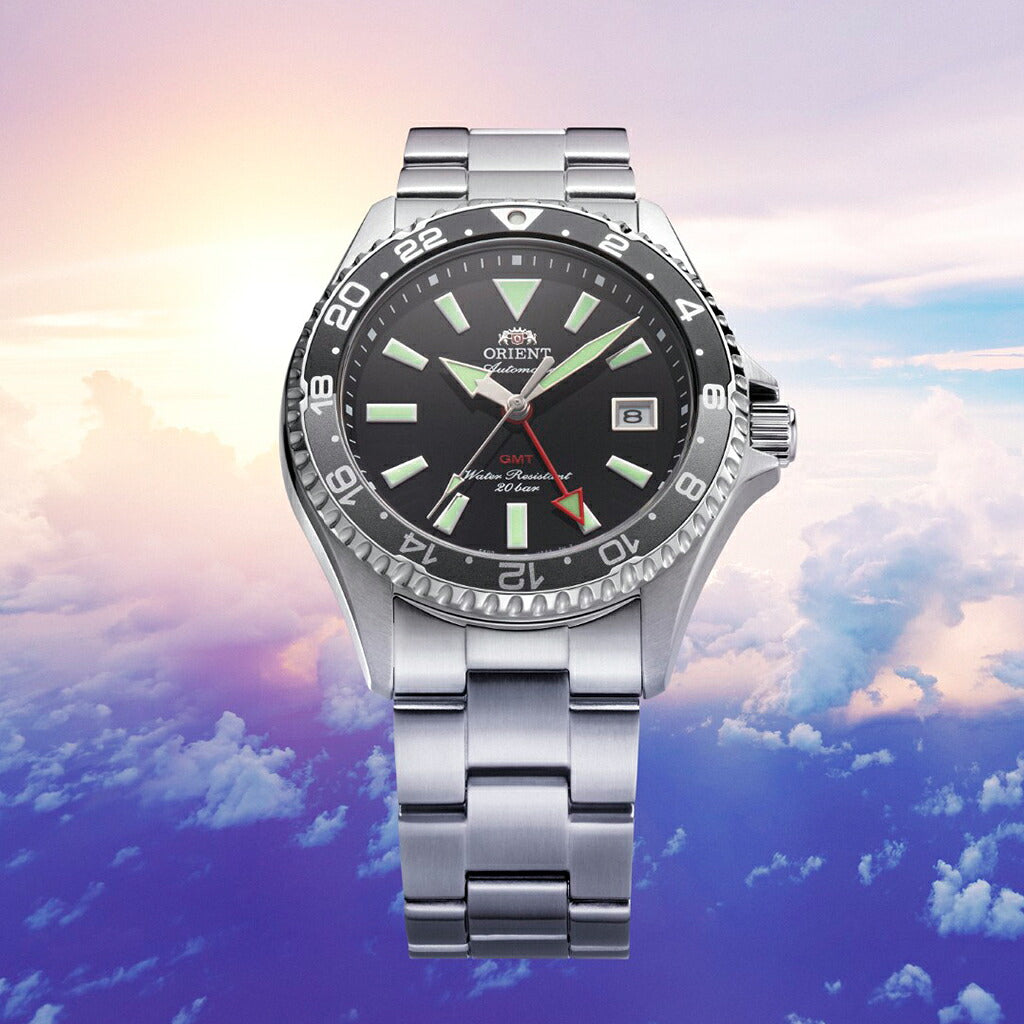 オリエント スポーツ オリエントマコ GMT ダイバーデザイン RN-BC0001B メンズ 機械式 自動巻き ブラックダイヤル
