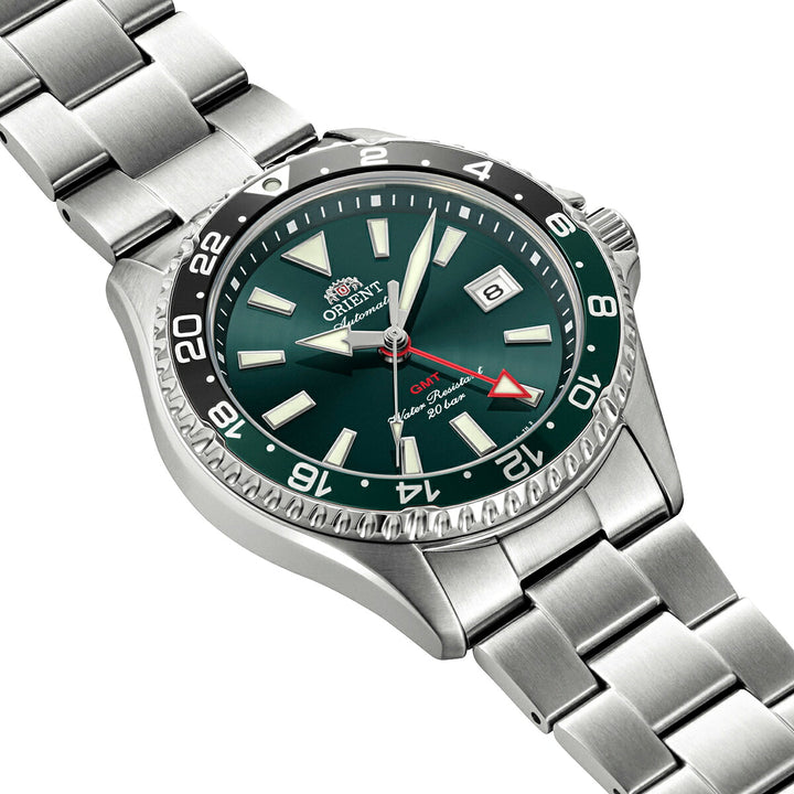 オリエント スポーツ オリエントマコ GMT ダイバーデザイン RN-BC0002E メンズ 機械式 自動巻き グリーンダイヤル
