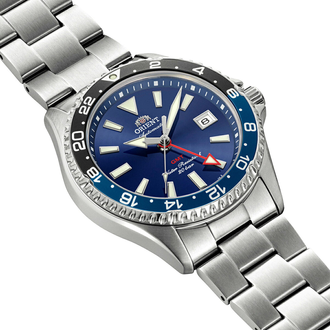 オリエント スポーツ オリエントマコ GMT ダイバーデザイン RN-BC0003L メンズ 機械式 自動巻き ブルーダイヤル
