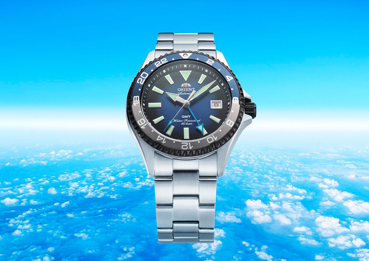オリエント スポーツ オリエントマコ GMT 2026 限定モデル RN-BC0005L メンズ 機械式 自動巻き ブルーダイヤル