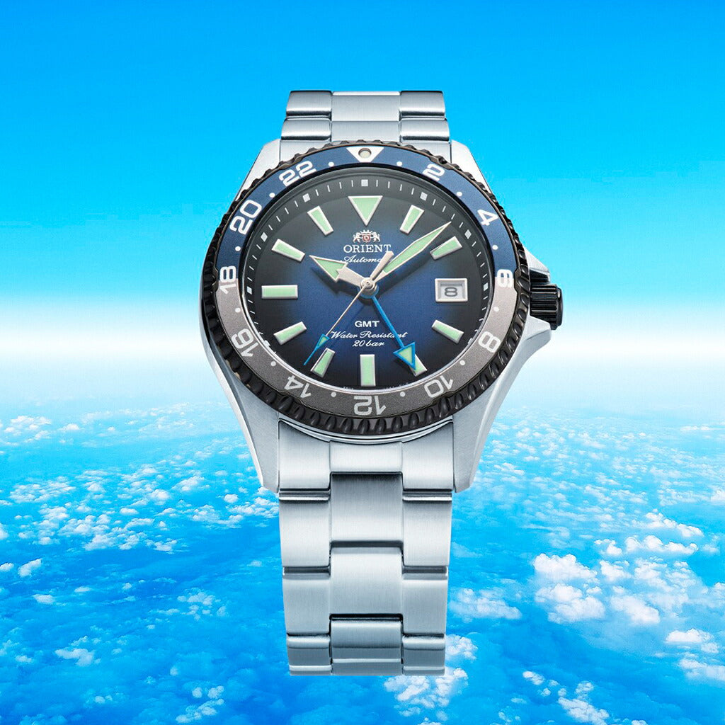 オリエント スポーツ オリエントマコ GMT 2026 限定モデル RN-BC0005L メンズ 機械式 自動巻き ブルーダイヤル