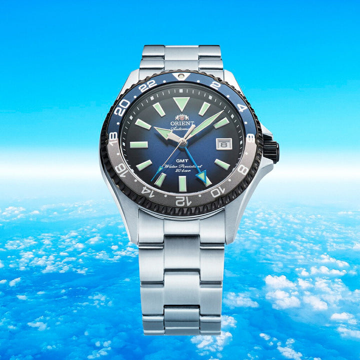 オリエント スポーツ オリエントマコ GMT 2026 限定モデル RN-BC0005L メンズ 機械式 自動巻き ブルーダイヤル