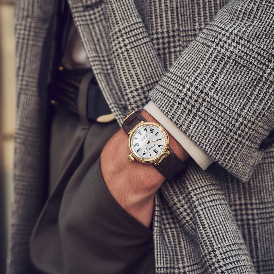 セイコー プレザージュ クラシックシリーズ セイコー創業145周年記念 限定モデル SARX136 メンズ メカニカル 自動巻き 琺瑯ダイヤル 革ベルト