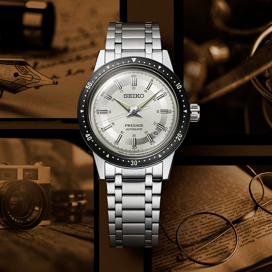 セイコー プレザージュ Style60’s クラウンクロノグラフ 60周年記念 限定モデル SARY235 メンズ 腕時計 メカニカル 自動巻き ホワイトダイヤル メタルバンド