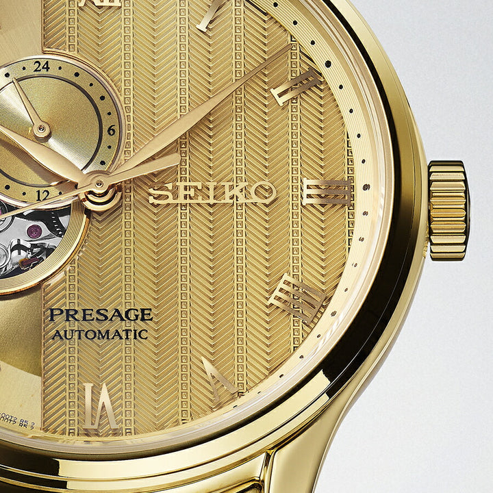 セイコー プレザージュ ジャパニーズガーデン 砂紋 京都 豪華絢爛 SARY264 メンズ メカニカル 自動巻き オープンハート ゴールド