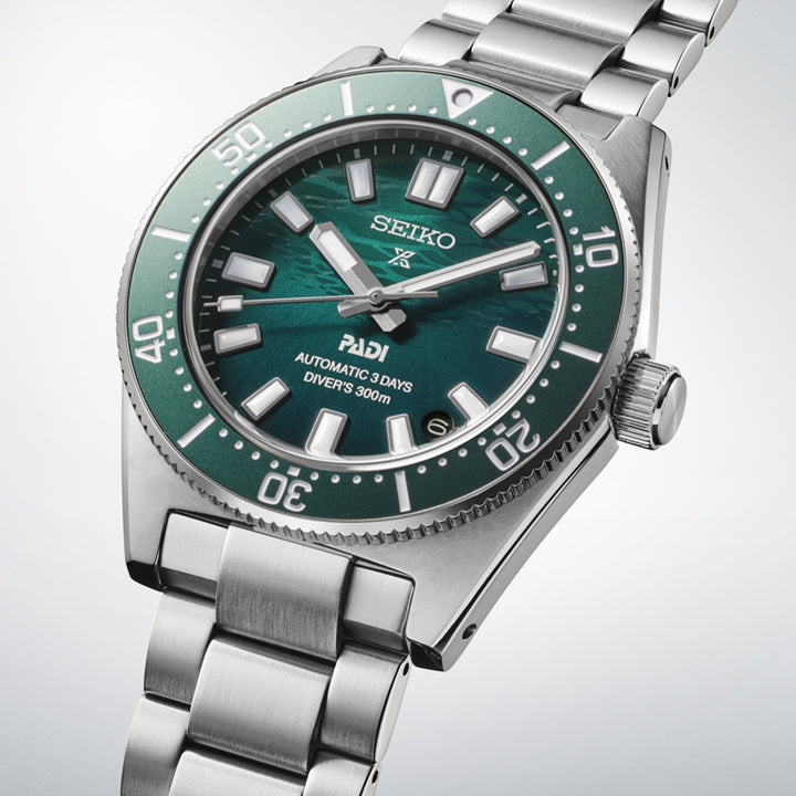 セイコー プロスペックス ダイバーズ 1965 ヘリテージ PADI スペシャルエディション SBDC205 メンズ 機械式 エメラルドグリーン