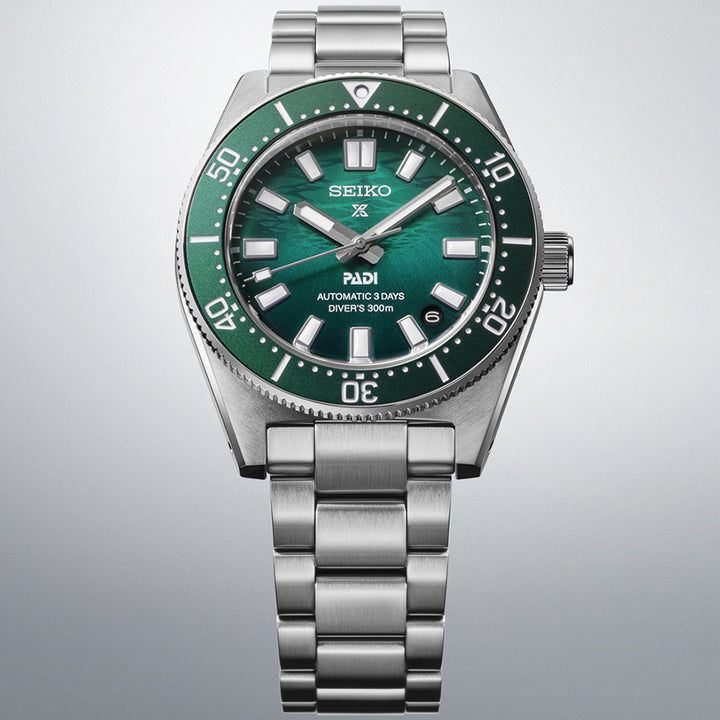 セイコー プロスペックス ダイバーズ 1965 ヘリテージ PADI スペシャルエディション SBDC205 メンズ 機械式 エメラルドグリーン