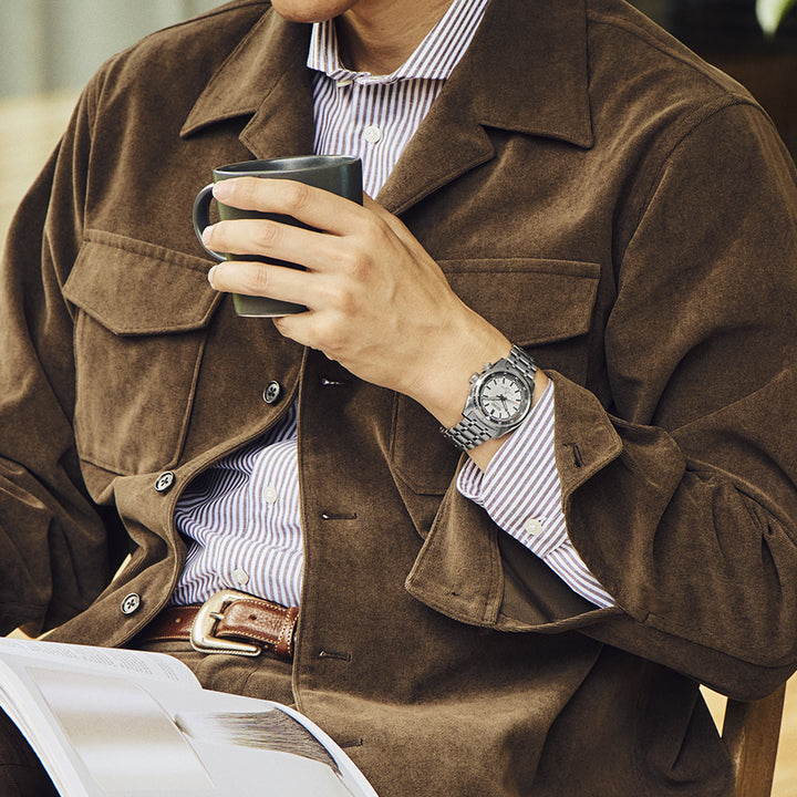 セイコー プロスペックス スピードタイマー メカニカル クロノグラフ SBDC215 メンズ 機械式 シルバーホワイトダイヤル 内転リング