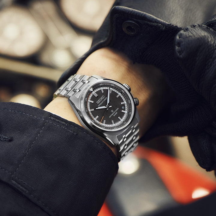 セイコー プロスペックス スピードタイマー メカニカル クロノグラフ SBDC217 メンズ 機械式 ブラックダイヤル 内転リング