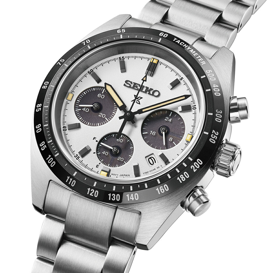 セイコー プロスペックス スピードタイマー ソーラークロノグラフ SBDL125 メンズ ホワイトダイヤル パンダ