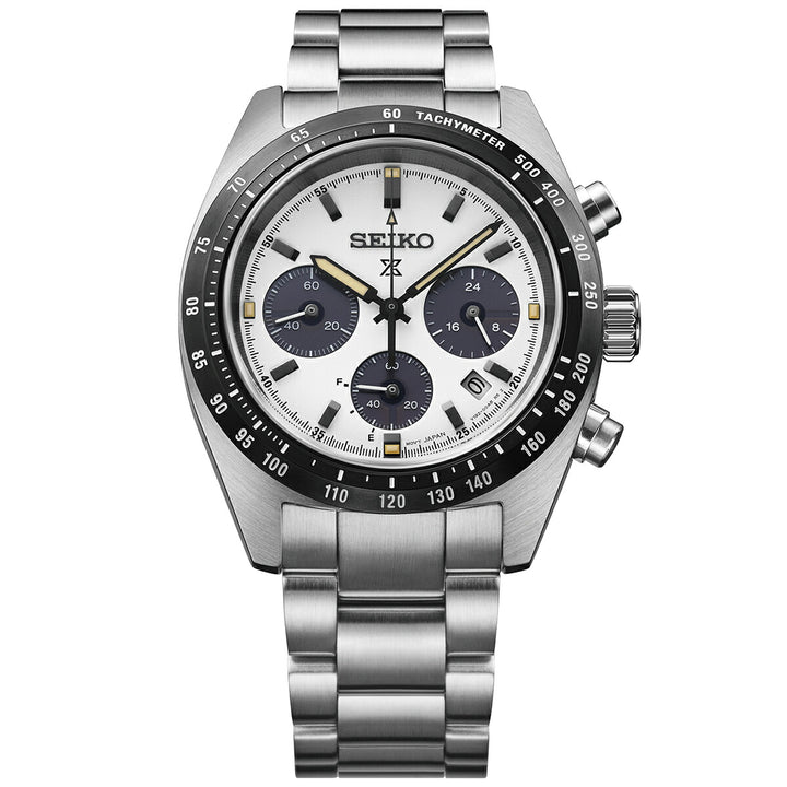 セイコー プロスペックス スピードタイマー ソーラークロノグラフ SBDL125 メンズ ホワイトダイヤル パンダ