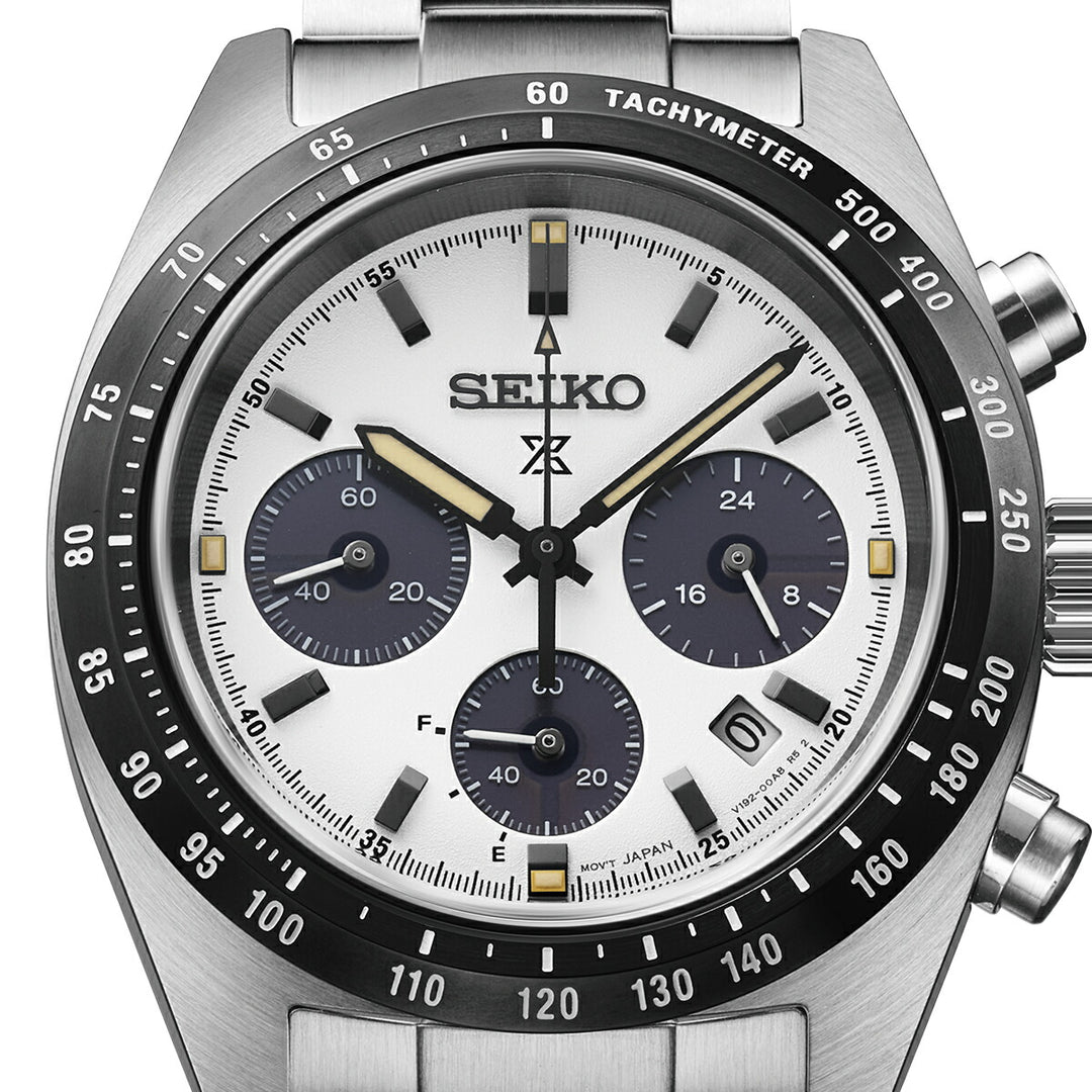 セイコー プロスペックス スピードタイマー ソーラークロノグラフ SBDL125 メンズ ホワイトダイヤル パンダ